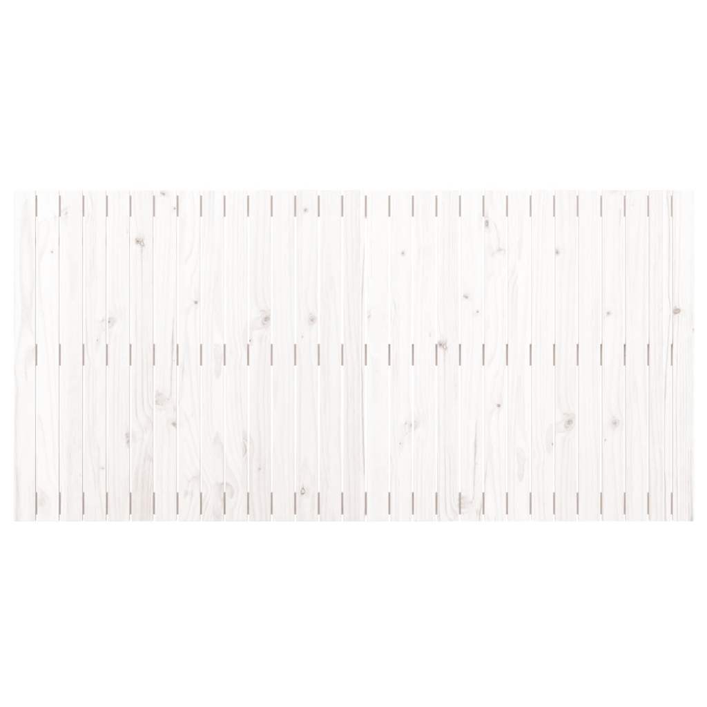 Fehér tömör fenyőfa fali fejtámla 185x3x90 cm 4