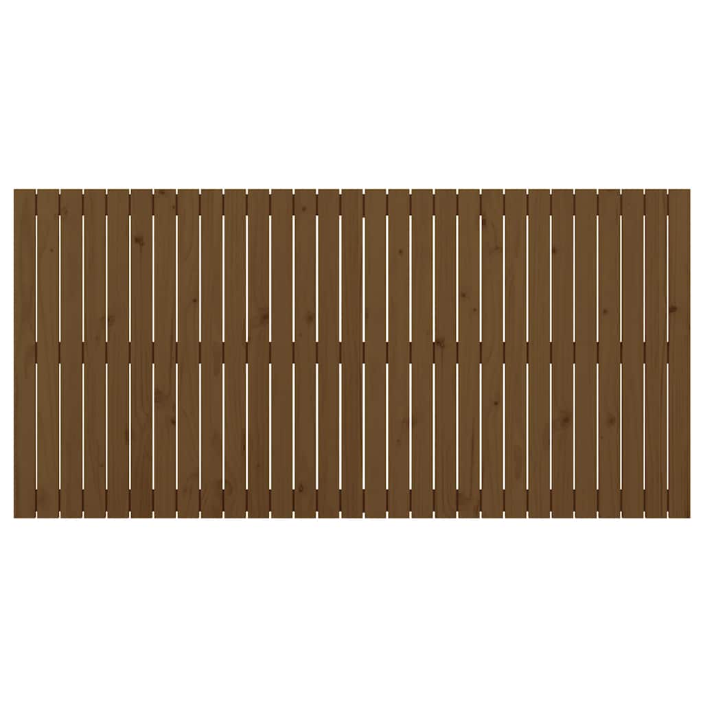 Mézbarna tömör fenyőfa fali fejtámla 185x3x90 cm 4