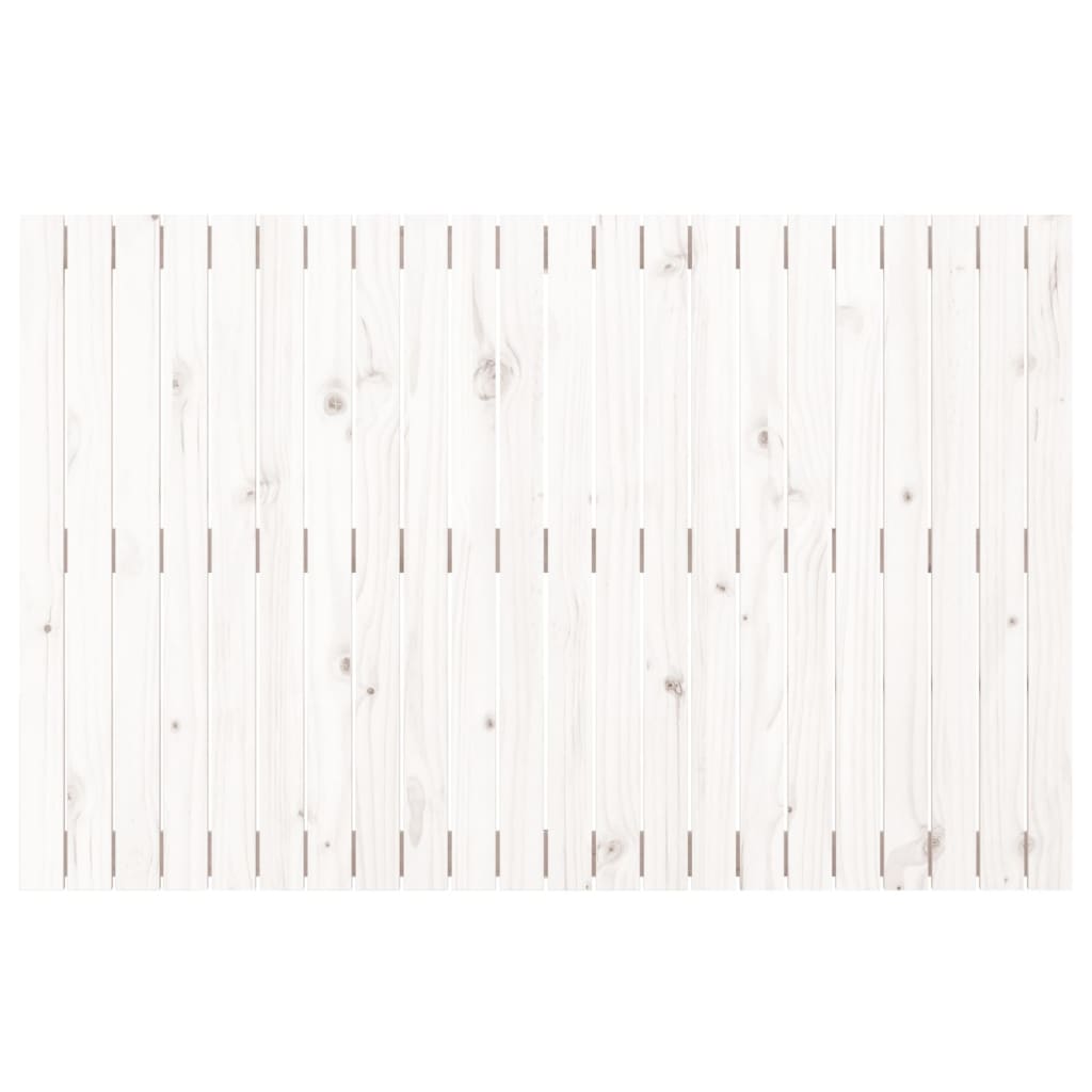 Fehér tömör fenyőfa fali fejtámla 140x3x90 cm 4