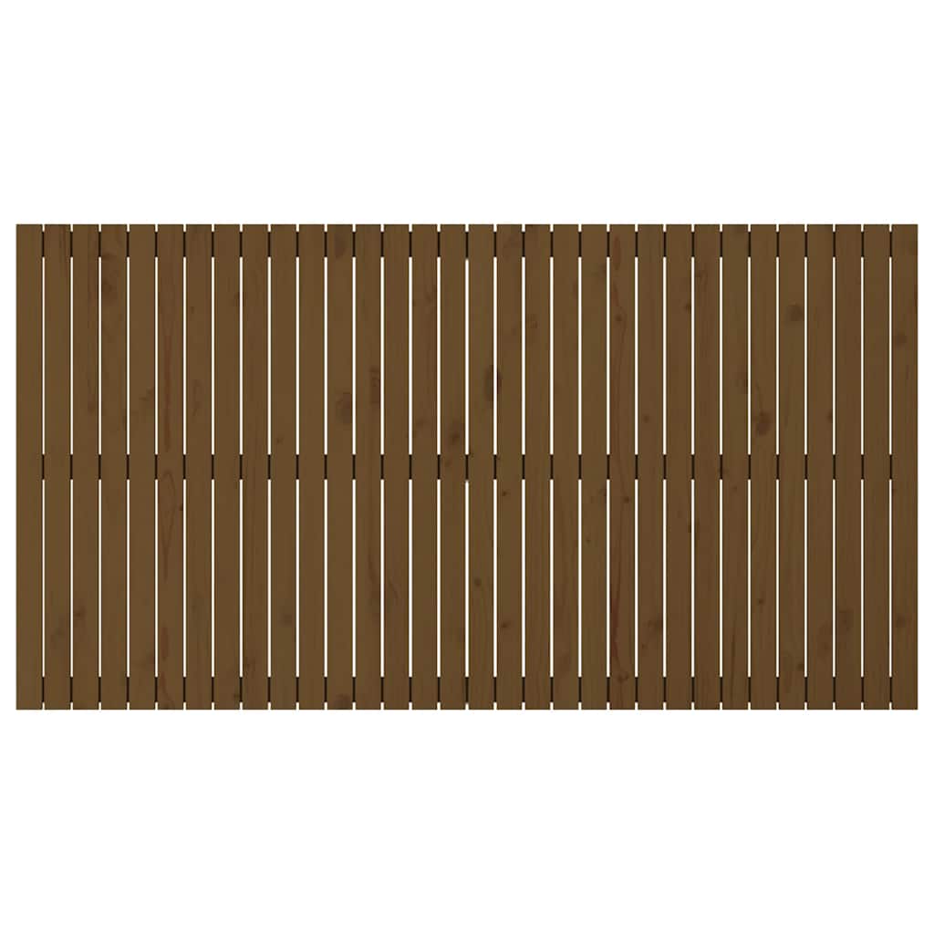 Mézbarna tömör fenyőfa fali fejtámla 204x3x110 cm 4
