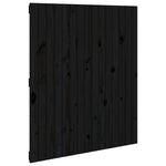 Fekete tömör fenyőfa fali fejtámla 95,5x3x110 cm 2