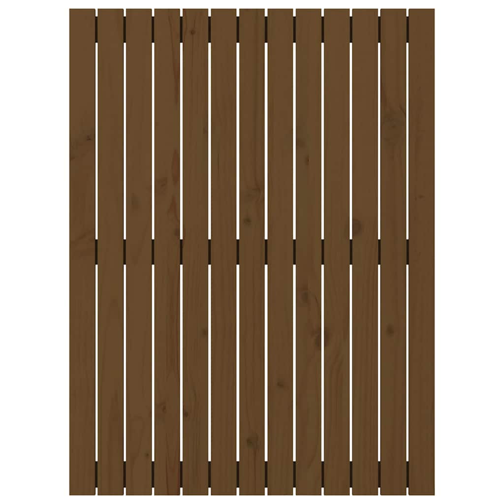 Mézbarna tömör fenyőfa fali fejtámla 82,5 x 3 x 110 cm 4