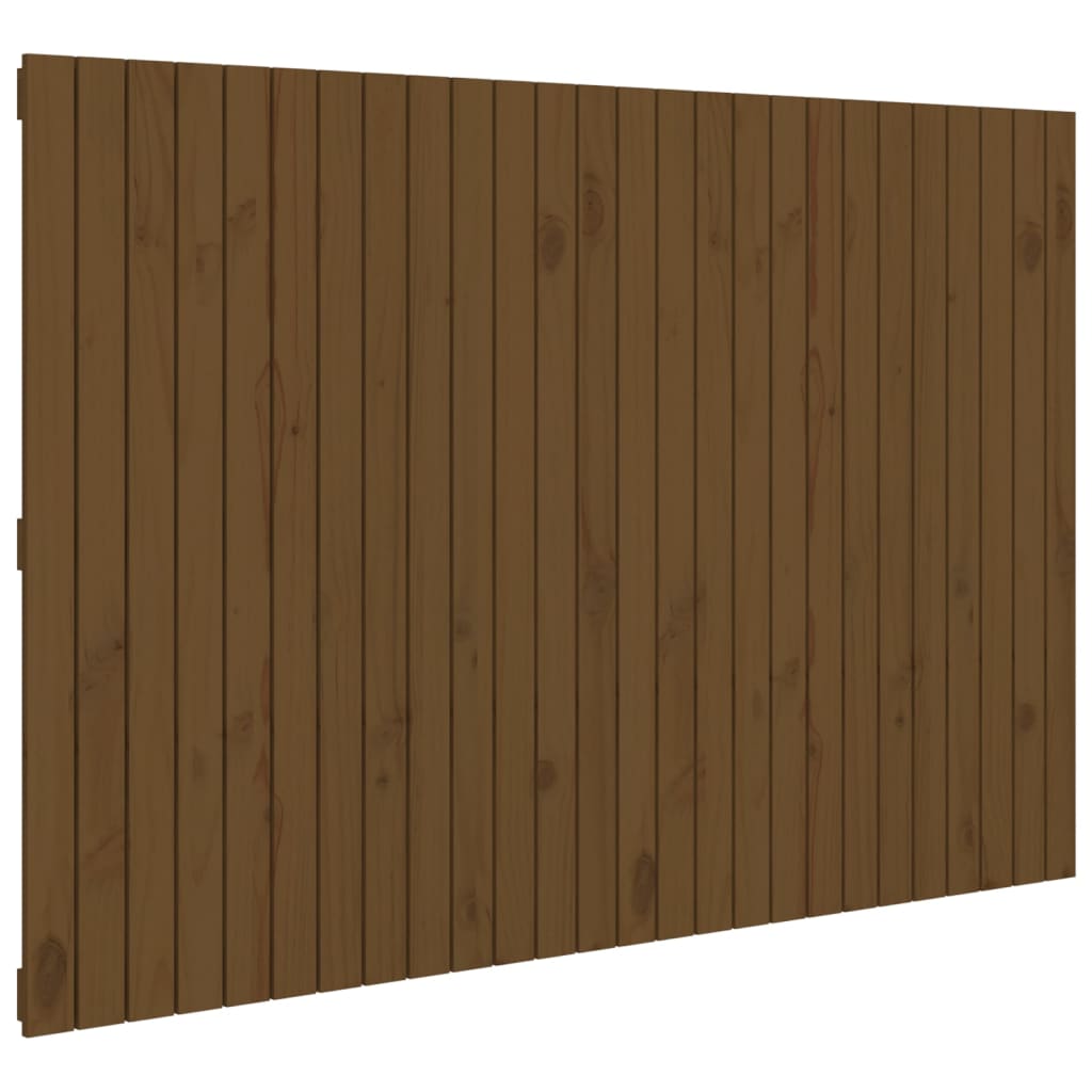 Mézbarna tömör fenyőfa fali fejtámla 166 x 3 x 110 cm 2