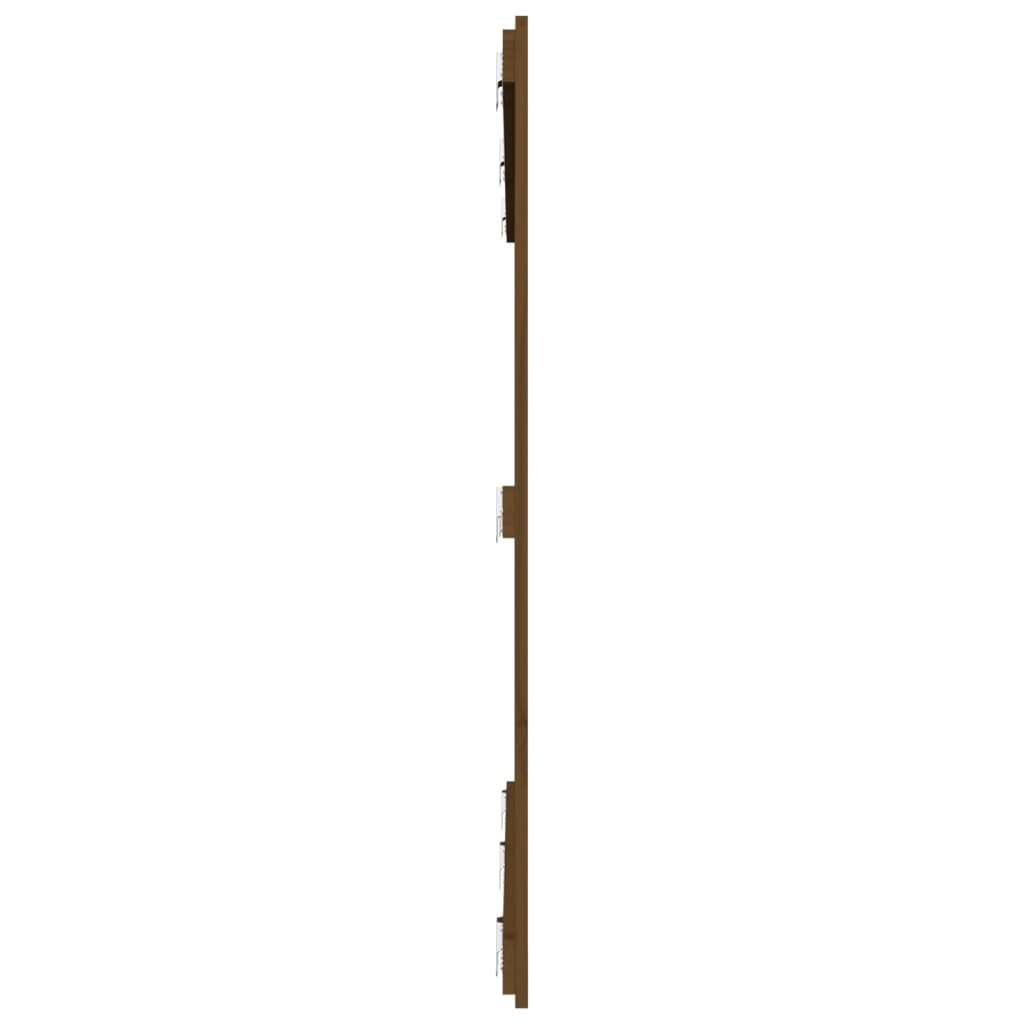 Mézbarna tömör fenyőfa fali fejtámla 166 x 3 x 110 cm 5