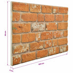 Fali panelek 10 db 100 x 50 cm Tégla EPS Hab 6