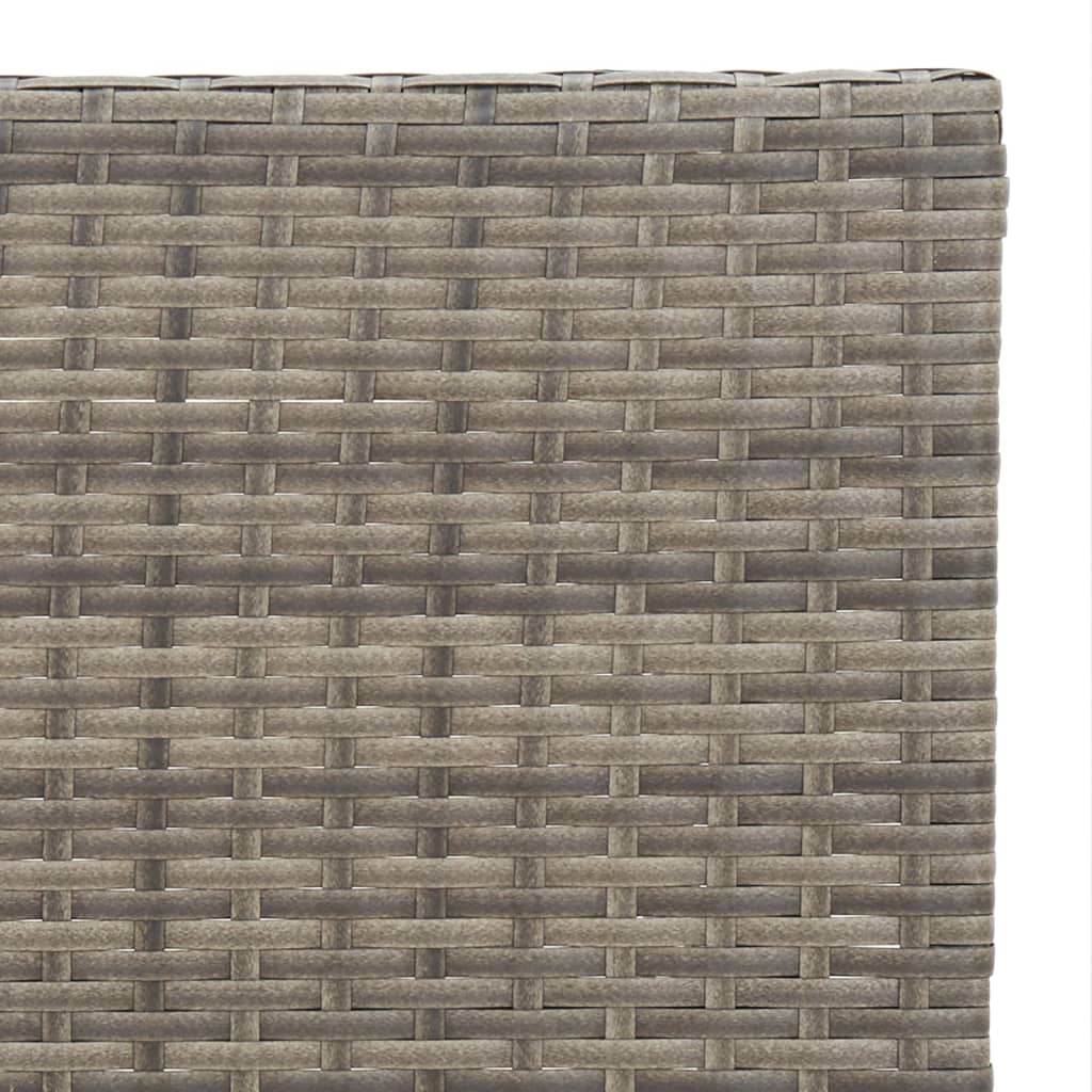 3 részes szürke összecsukható polyrattan bisztrószett 9