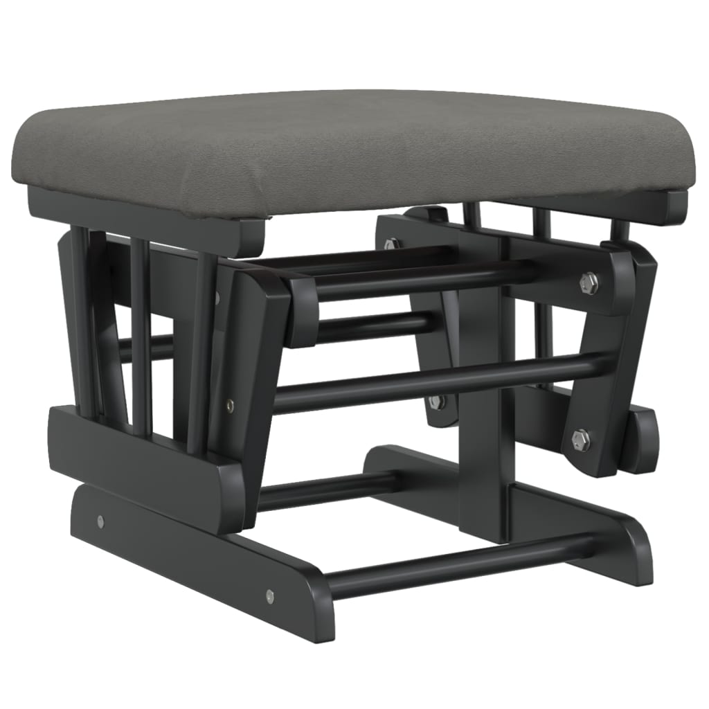 Sötétszürke szövet siklófotel zsámollyal 7