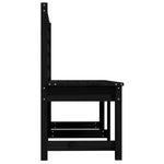 Fekete tömör fenyőfa kerti pad 157,5 cm 5