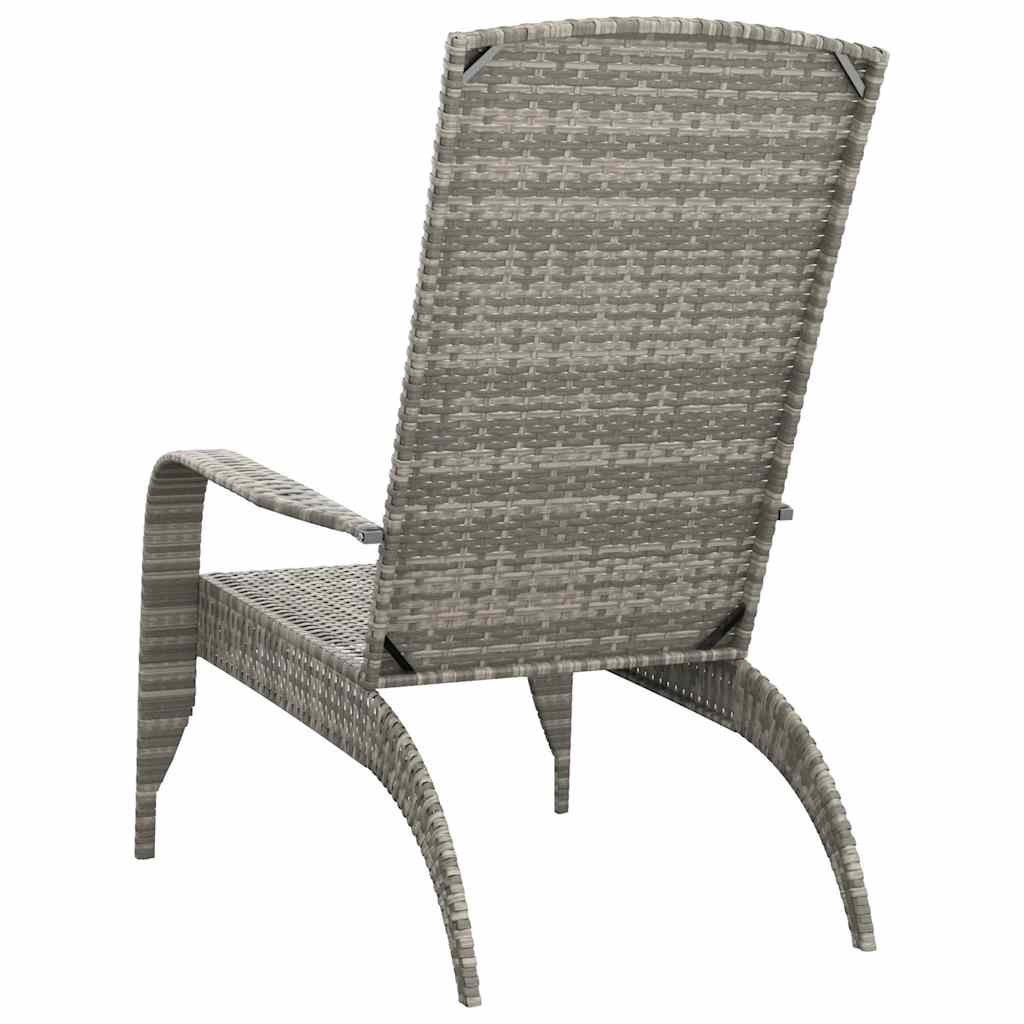 Szürke polyrattan Adirondack kerti szék 5