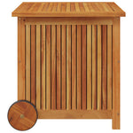 Tömör akácfa kerti tárolóláda kerekekkel 60 x 50 x 58 cm 4