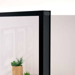 Fekete edzett üveg és alumínium vékony beltéri ajtó 102x201,5cm 5