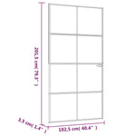 Fekete edzett üveg és alumínium vékony beltéri ajtó 102x201,5cm 8