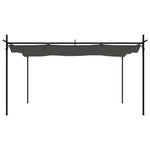 Antracitszürke pergola behúzható tetővel 395 x 292 x 230 cm 3