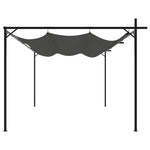 Antracitszürke pergola behúzható tetővel 395 x 292 x 230 cm 4