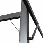 Antracitszürke pergola behúzható tetővel 395 x 292 x 230 cm 7