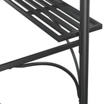 Antracit acél grillező pavilon oldalsó polcokkal 220x115x230 cm 6