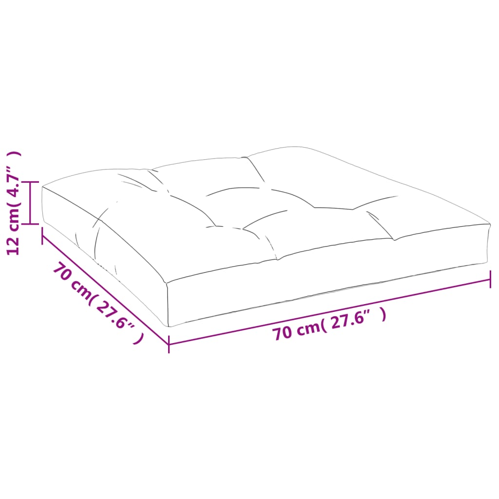 Levélmintás szövet raklappárna 70x70x12 cm 10