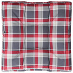 Piros kockás szövet raklappárna 80 x 80 x 12 cm 6
