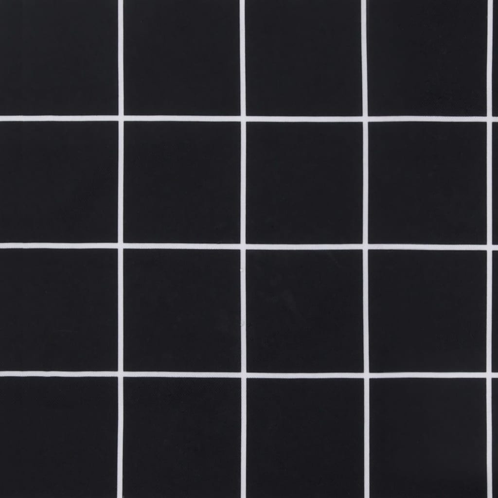 Fekete kockás oxford szövet kerti padpárna 100 x 50 x 7 cm 6
