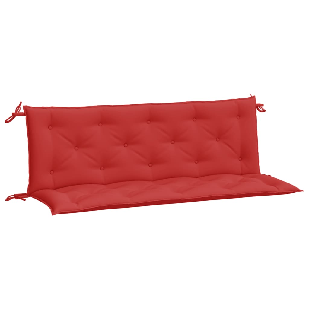 2 db piros oxford szövet kerti padpárna 150 x 50 x 7 cm 2