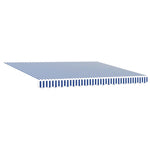 Behúzható napellenző Kék és Fehér 350 x 250 cm Szövet és Fém 2