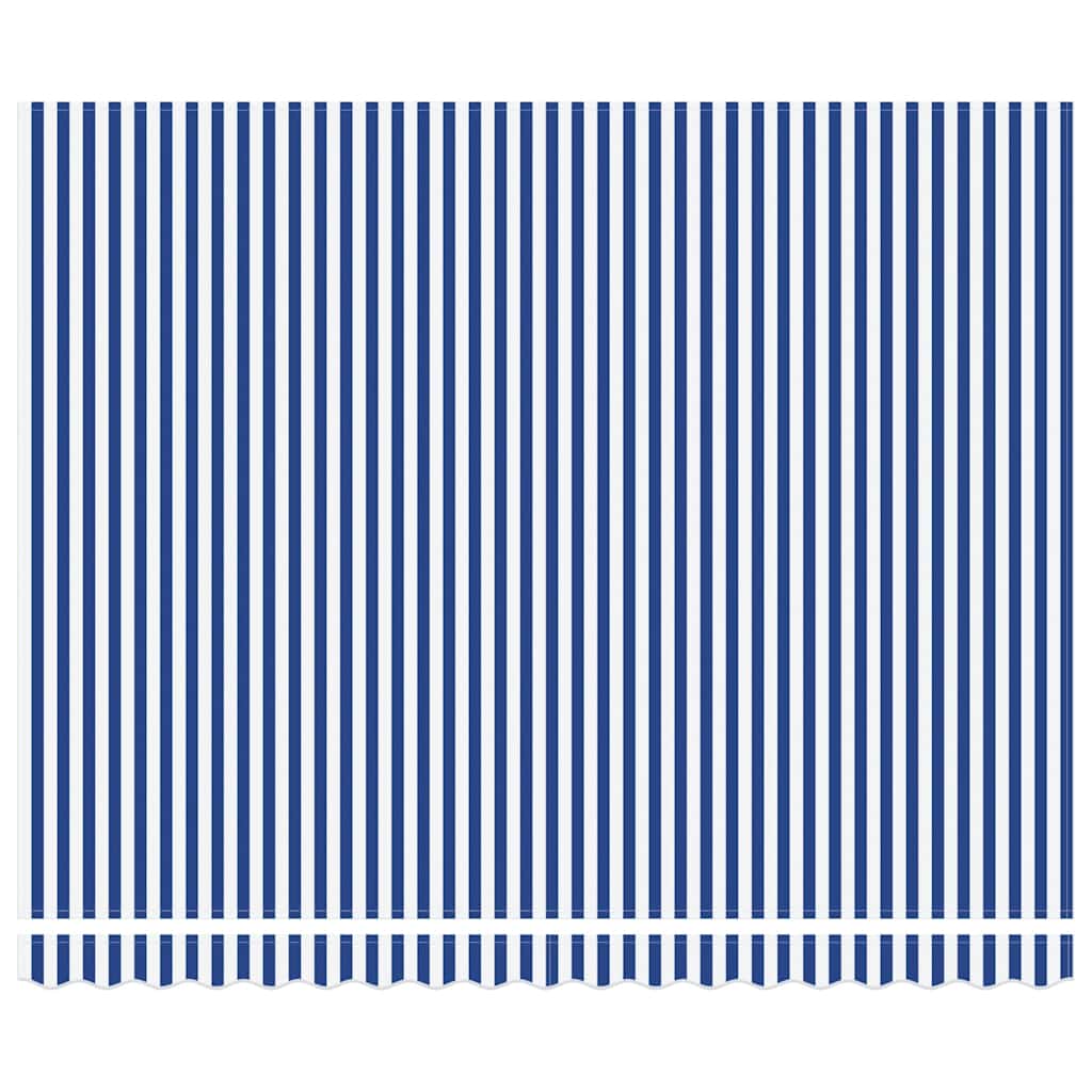 Behúzható napellenző Kék és Fehér 350 x 250 cm Szövet és Fém 4