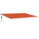 Behúzható napellenző Narancs és Barna 400 × 300 cm 2