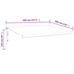 Behúzható napellenző Narancs és Barna 400 × 300 cm 10