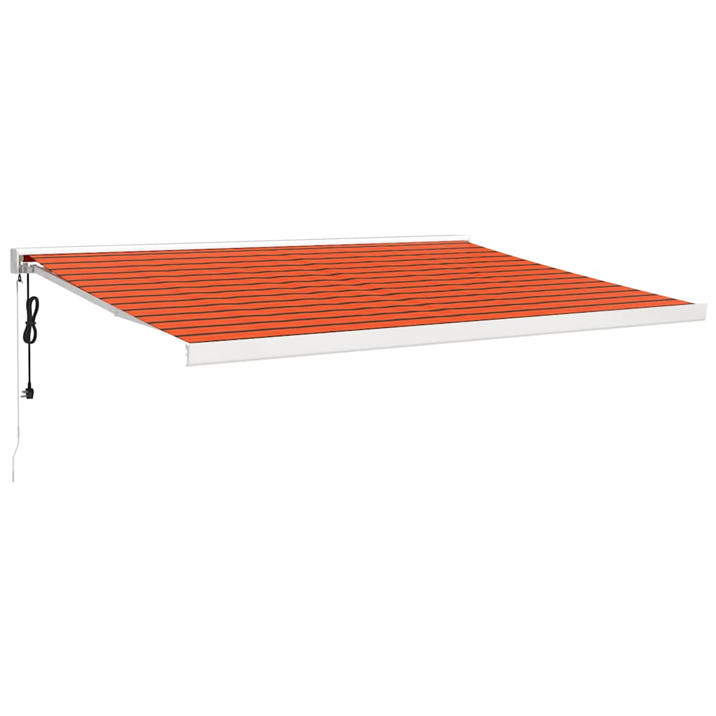 Behúzható napellenző Narancs és Barna 450 × 300 cm 2