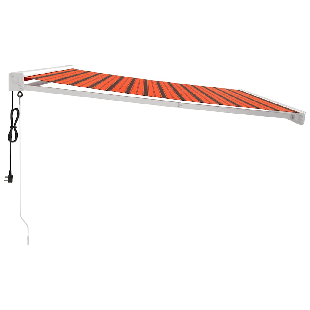 Behúzható napellenző Narancs és Barna 450 × 300 cm 5