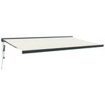 Behúzható napellenző Krém színű antracit kerettel 500 × 300 cm 2