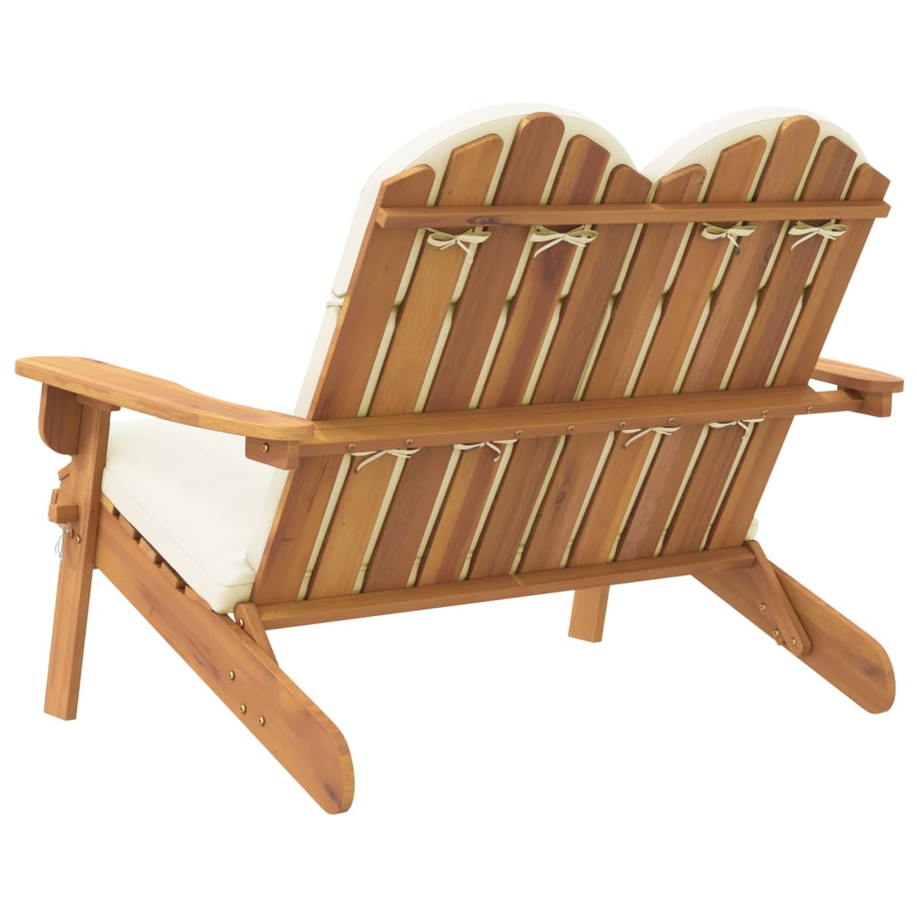 Tömör akácfa Adirondack kerti pad párnával 5