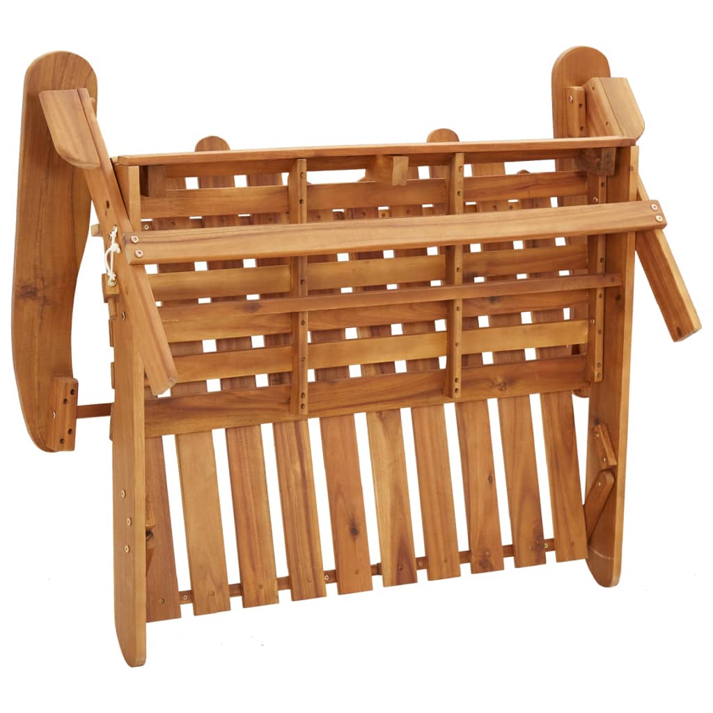 Tömör akácfa Adirondack kerti pad párnával 6