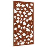 Juharlevél mintás corten acél kerti faldísz 105 x 55 cm 2