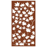 Juharlevél mintás corten acél kerti faldísz 105 x 55 cm 4