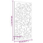 Juharlevél mintás corten acél kerti faldísz 105 x 55 cm 9