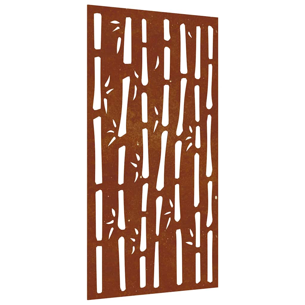 Bambuszmintás corten acél kerti faldísz 105 x 55 cm 2