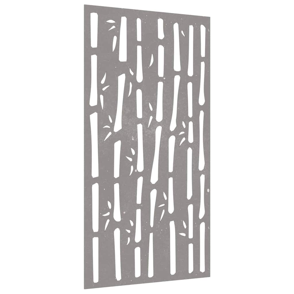 Bambuszmintás corten acél kerti faldísz 105 x 55 cm 3