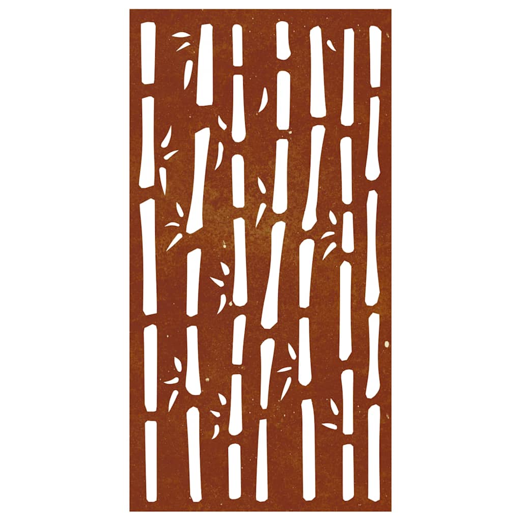 Bambuszmintás corten acél kerti faldísz 105 x 55 cm 4