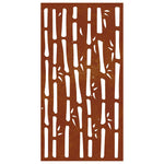 Bambuszmintás corten acél kerti faldísz 105 x 55 cm 5