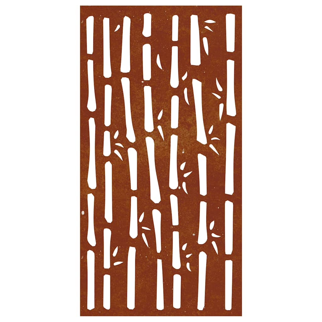 Bambuszmintás corten acél kerti faldísz 105 x 55 cm 5