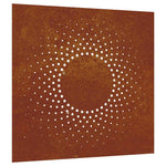 Napmintás corten acél kerti faldísz 55 x 55 cm 2