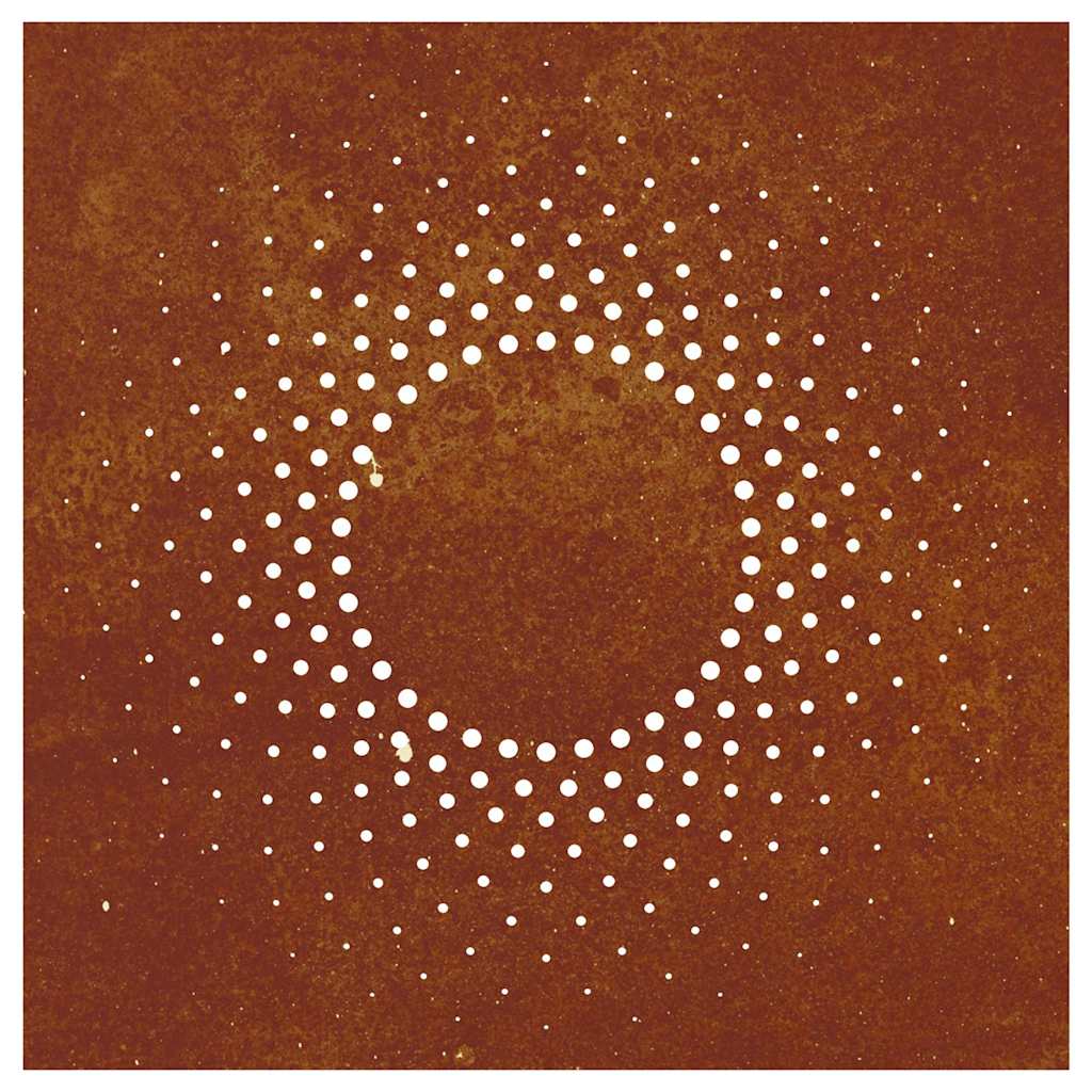 Napmintás corten acél kerti faldísz 55 x 55 cm 4