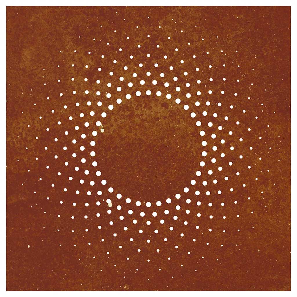 Napmintás corten acél kerti faldísz 55 x 55 cm 5