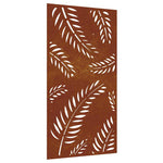 Levélmintás corten acél kerti faldísz 105 x 55 cm 2