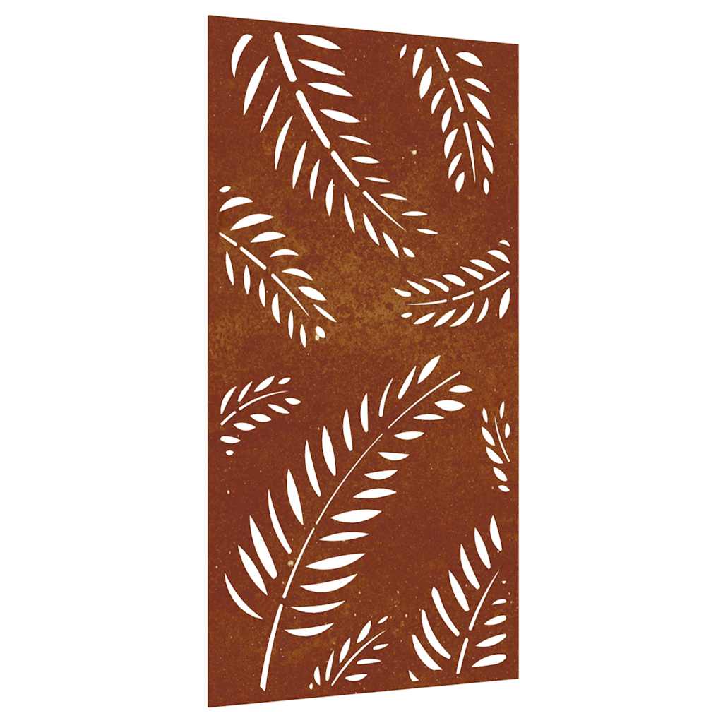 Levélmintás corten acél kerti faldísz 105 x 55 cm 2