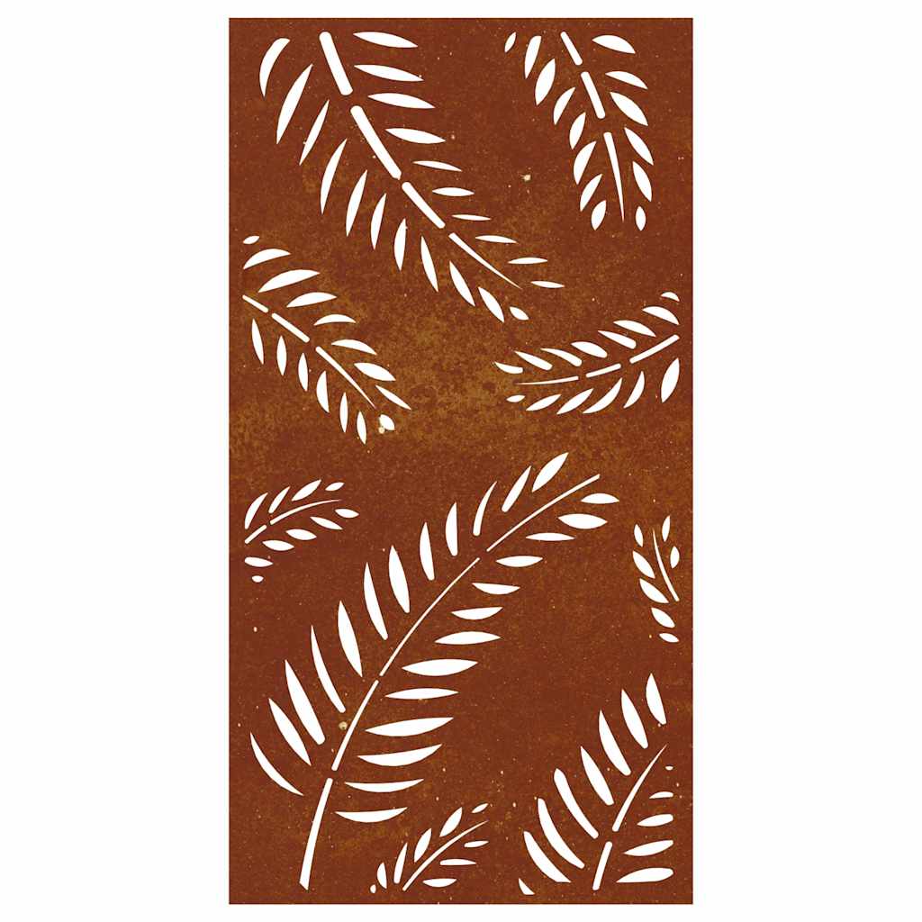 Levélmintás corten acél kerti faldísz 105 x 55 cm 4
