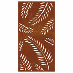 Levélmintás corten acél kerti faldísz 105 x 55 cm 5