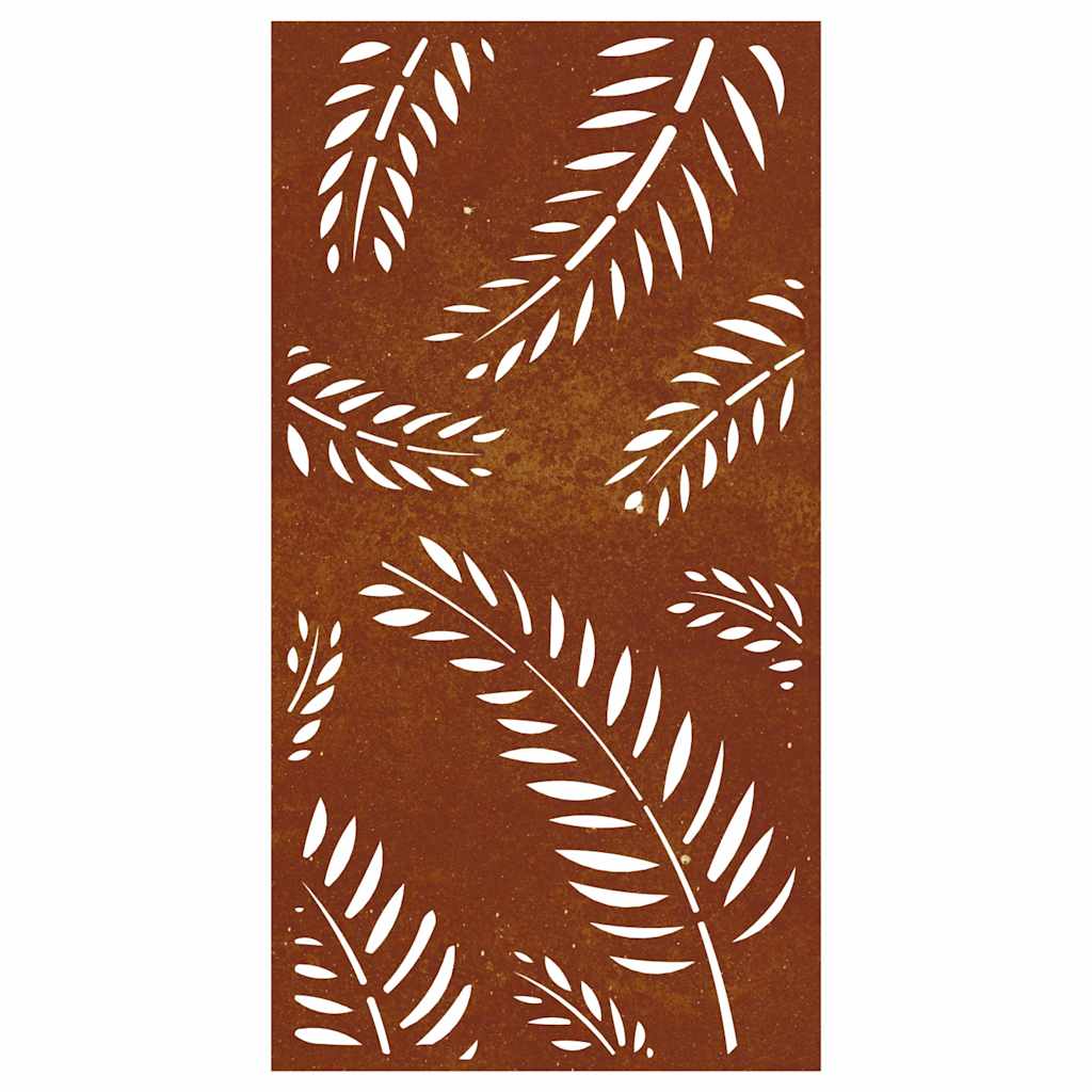 Levélmintás corten acél kerti faldísz 105 x 55 cm 5