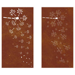 2 db virágmintás corten acél kerti faldísz 105 x 55 cm 4